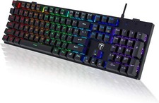 Gaming Keyboard RGB Keys UltraSlim LED Backlit USB Wired Keyboard wit picture