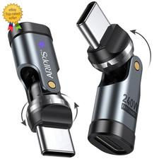 USB C Adapter [2-Pack], PD 240W USB C 90 Degree Adapter, USB Type C Right Angle picture