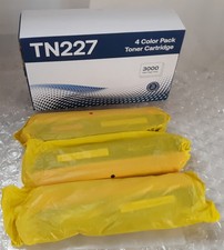 Lot of 3 Unbranded TN 227 Yellow Black Magenta NEW *OPEN BOX* picture