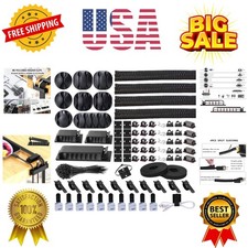 Ultimate 192 PCS Cable Organizer Kit - 4 Sleeves, 100 Ties & Self-Adhesive Clips picture