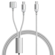 Hugener 2-in-1 Magnetic 3 & USB C Charging Cable 6.6FT for MacBook Air/Pro picture