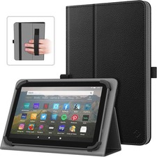 Case for 7-8 Inch Tablet - Folio Book Style with Hand Strap and Pen Holder picture