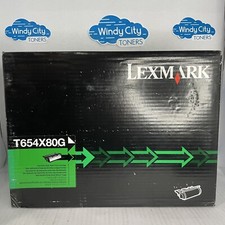 Genuine Lexmark T654X80G Black EXTRA High Yield Toner Cartridge for T654 T656 picture