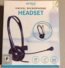Vibe e-ssential Swivel Headset Single Earpiece Boom Mic 3.5mm Black picture