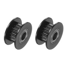 2Pcs 2GT Idler Pulleys - [5mm Bore x 18mm Diameter]20 Teeth, Black picture