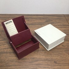 2x ACCO Vintage 10 Floppy Disk Holder Plastic 3.5