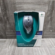 Logitech M500 Corded Standard Mouse (Black) OEM Genuine NOS picture