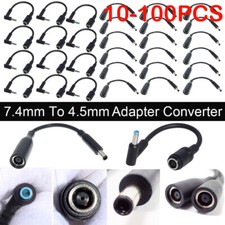 7.4mm To 4.5mm AC/ DC Power Charger Converter Cable For HP Dell Blue Tip Lot picture