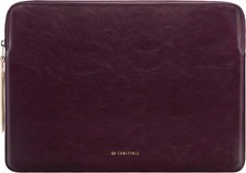 Slim Protective Laptop Sleeve, PU Leather Bag for 15