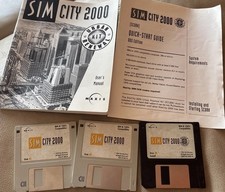 Vintage computer game SIM City 2000 Urban Renewal Disk Set With User’s Manual picture