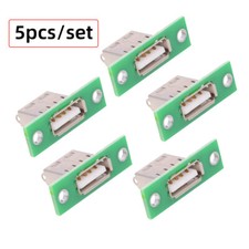 NFHK  5pcs/set DIY OEM USB Type-A Male Plug Connector with Panel Mount Solder picture