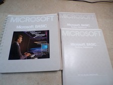 Vintage Microsoft Basic Manuals and reference books Lot of 3 softcover picture