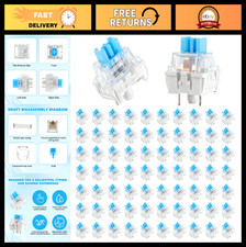 72 Pcs Blue Mechanical Keyboard Switches - Clicky, 3 PIN, Dustproof & Waterproof picture