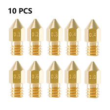 5/10PCS MK8 Brass Nozzle 0.2MM 0.3MM 0.4MM 0.5MM 0.6MM 0.8MM 1.0MM Extruder Prin picture