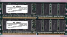 512MB 2x256MB DDR-400 INFINEON Memory Kit PC-3200 HYS64D32300GU-5-B DDR1 DIMM MY picture