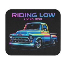 1953 Chevy 3100 Mouse Pad Lowrider Riding Low Living High Retro Car Desk Mat picture