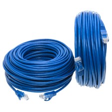 CAT5e Ethernet Patch Cable RJ-45 Internet Cord Blue 25FT- 200FT Multi-Pack LOT picture