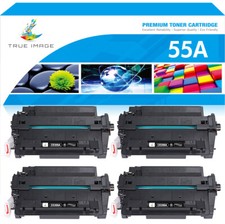 4PK Black CE255A Toner fits for HP 55A LaserJet P3015DN P3015D P3015 P3010 P3011 picture
