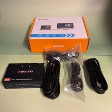 AOOCOO KVM202DP 8K Dual DP/USB KVM Switch 2 Ports DisplayPort with USB3.0 Hub picture