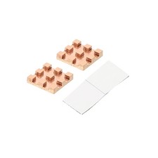 2 Pcs Copper Heatsink 10x10x2mm with Self Adhesive for IC Chipset Cooler 2pcs picture