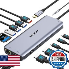 MOKiN USB C Laptop Docking Station Dual Monitor, 14 In 1 Docking Station 3 picture