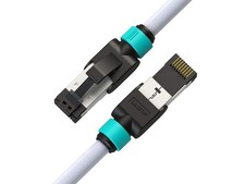 50FT Cat7 Ethernet Cable 10G Double Shielded RJ45 S/FTP Network 26AWG White picture