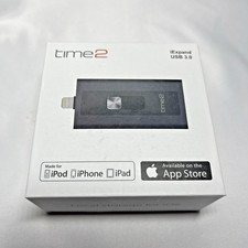Time2 IExpand Black USB 3.0 Apple Certified Local Storage for iOS Factory Sealed picture