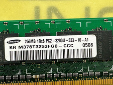 SAMSUNG M378T3253FG0-CCC 256MB 1RX8 MEMORY PC2-3200U-333-10-A1 picture