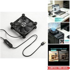 120mm USB Computer Fan 5V 12V Dual Voltage 3 Speed 100CFM Quiet 18dB Router picture