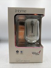 iHome Wireless Laser Notebook Mouse Susan G. Komen White & Silver NIB BIN06 picture