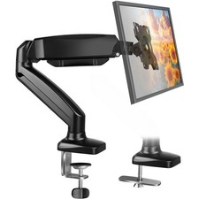 Black Single Monitor Arm Adjustable Stand Monitor Mount up to 32 inches and 1... picture