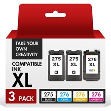 1-3Pack PG-275XL CL-276XL Ink Cartridge compatible for Canon PIXMA TR4720 TS3520 picture