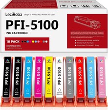 NEW PFI-5100 10 Color Pack Ink Cartridges PFI5100 Ink Cartridge Tank PFI 5100 picture