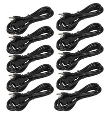 10 pack 5 ft Standard AC Male Power Cord Cable Monitor PC Computer 5ft 3-Prong picture