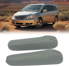 Front Seat Armrest Cover Compatible with 2005-2010 Replacement Dark Gray 2 PCS picture