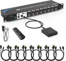 8 Port Real Seamless Switching HDMI KVM Switch 8 Computers 4K@30Hz 1U Rack picture