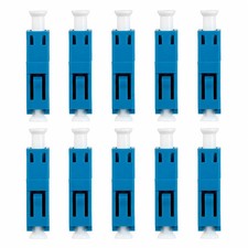 10Pcs LC Simplex Female-Female Coupler LC/UPC Single Mode Fiber Optic Adapter picture