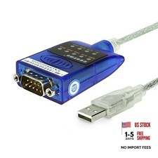USB Serial Adapter FTDI Chip RS232 DB-9 920K w/TX/RX LED, Windows 10, 8, 7 picture