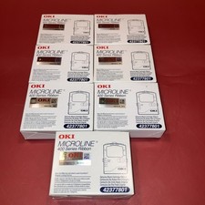 Lot of 7 OKI 42377801 Genuine Black Ribbon Cartridge Microline 400 Series OEM picture