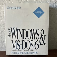 Vintage Microsoft Windows & MS-DOS 6 User’s Guide SEALED OEM DoubleSpace COA picture