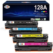 PM Colori 128A 4 Pack Toner for HP CP1525n CP1525nw CM1415fnw CM1415fn Black picture
