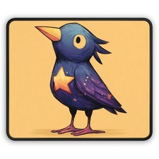 Starry Night Bird Gaming Mouse Pad | Cute Cartoon Crow picture