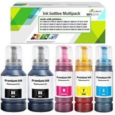 GREENPRINT Ink Refill Bottles for ET-2980 ET-2850 ET-3760 ET-3850 (2BK CMY) picture