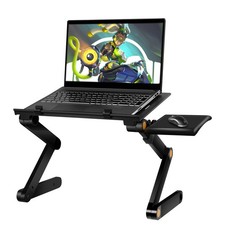 Adjustable Aluminum Laptop Stand w/ Detachable Mouse Pad for Home Office picture