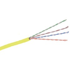 1000' Roll Hubbell Yellow Cat5e Network Cable UTP Riser Solid Copper C5EPRRY picture