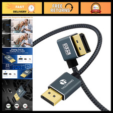 Right Angle DisplayPort 1.4 Cable 6.6FT - Supports 8K & 4K/60Hz for Gaming Monit picture