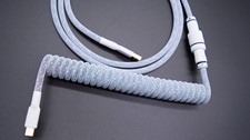 MechCables USB-A to USB-C Blizzard Coiled Cable For Keyboard picture
