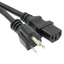 10 Pack of 10Ft Computer Power Cord 5-15P to C-13 Black / SJT 14/3 picture