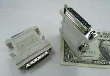 Lot of 2 DB25F to HD50M Cable Adapters, DB25 Female to HD50 Male, DB25F-HD250M picture