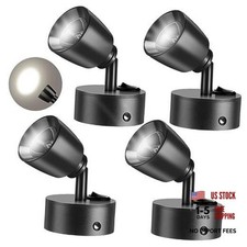 4 Pcs DC12V-24V RV LED Reading Lamp - Black, White Light 6000K picture